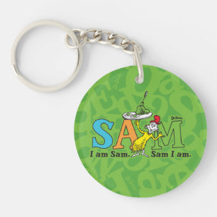 Porte-clés Dr. Seuss Je suis Sam. Sam je suis.