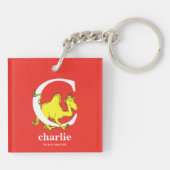 Porte-clés Dr Seuss's ABC : Letter C - White | Add Your Name (Dos)