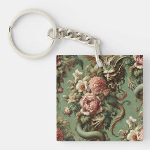 Porte-clés Drac’s Finery - Dragon gothique Coussin floral