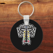 Porte-clés Drag Racing Feux d'arbre de Noël Drag Racing T Sh (Recto)