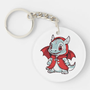 Porte-clés Dragon Albino en Rouge