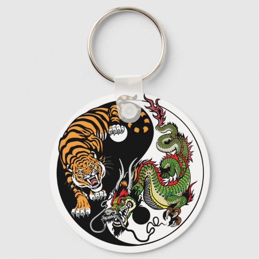 Porte-clés dragon and tiger yin yang (Recto)