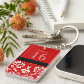 Porte-clés Dragon blanc rouge (Devant droit)