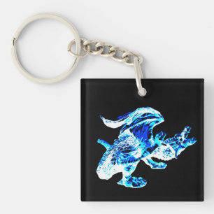 Porte-clés Dragon Blue Frost Dragon Arctique Glace Mythique A