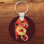 Porte-clés Dragon chinois rouge (Recto)