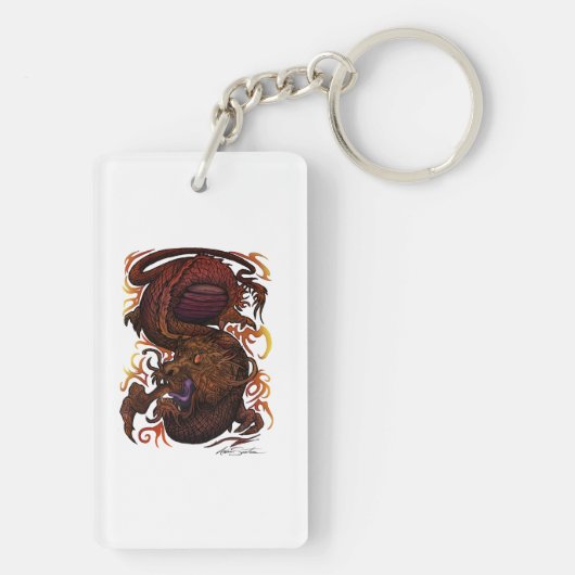 Porte-clés Dragon (conception de signature) (Dos)