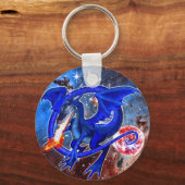 Porte-clés Dragon cosmique azurite (Verso)