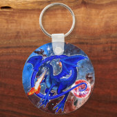 Porte-clés Dragon cosmique azurite (Recto)