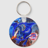 Porte-clés Dragon cosmique azurite (Verso)