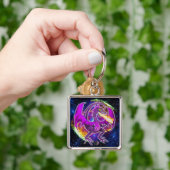 Porte-clés Dragon cosmique de Tourmaline (main)
