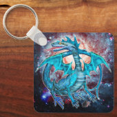 Porte-clés Dragon cosmique Turquoise (Recto)