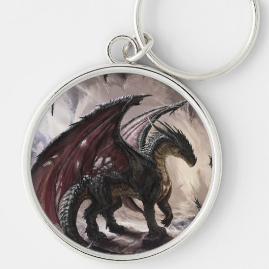 Porte-clés Dragon Dans La Caverne (Devant)
