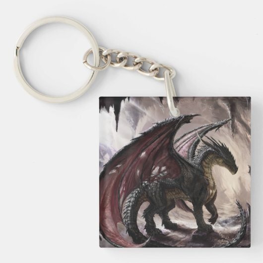 Porte-clés Dragon Dans La Grotte (Devant)