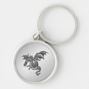 Porte-clés Dragon d'argent