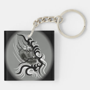 Porte-clés Dragon de Chine dans le style de tatouage