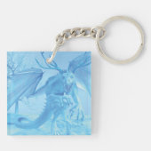 Porte-clés Dragon de glace avec bois (Dos)