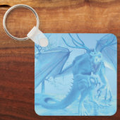 Porte-clés Dragon de glace avec bois (Recto)