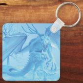 Porte-clés Dragon de glace avec bois (Verso)