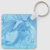 Porte-clés Dragon de glace avec bois (Dos)