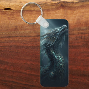Porte-clés Dragon de mer majestueux à écaille dorée - Guar de