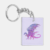 Porte-clés Dragon de mosaïque Extraordinaire violet (Devant gauche)