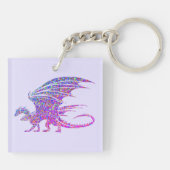 Porte-clés Dragon de mosaïque Extraordinaire violet (Dos)