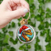 Porte-clés dragon de Noël (Main)