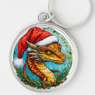 Porte-clés dragon de Noël
