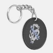 Porte-clés Dragon de style Chrome dans Peau de serpent noir I (Devant gauche)