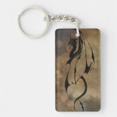 Porte-clés Dragon de tuile de pierre (Devant)