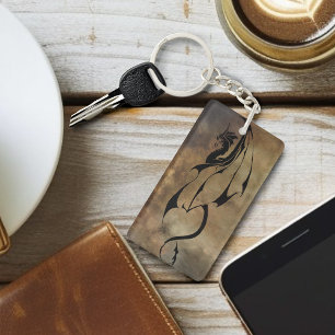 Porte-clés Dragon de tuile de pierre