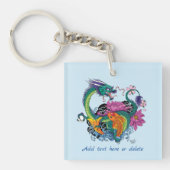 Porte-clés Dragon d'eau chinois Koi Fish Code QR (Devant)