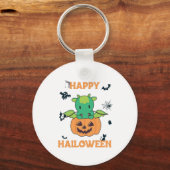 Porte-clés Dragon En Citrouille Dragon Doux Halloween heureux (Recto)