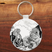 Porte-clés Dragon et Tigre Blanc. Illustration par Insima (Verso)