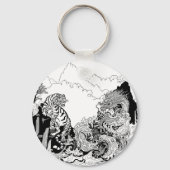 Porte-clés Dragon et Tigre Blanc. Illustration par Insima (Verso)