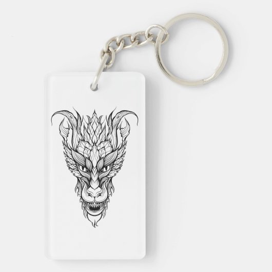 Porte-clés Dragon feuille (Dos)