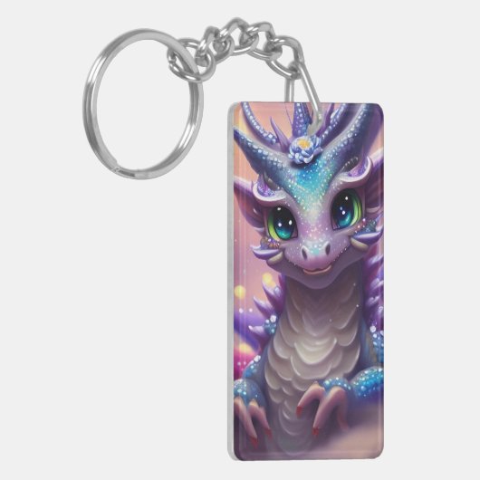 Porte-clés Dragon fille bleue (Devant gauche)