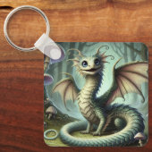 Porte-clés Dragon Jabberwocky Cute Imaginaire Créature Art (Recto)