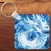 Porte-clés Dragon Mosaïque Ciel Bleu (Recto)