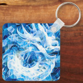 Porte-clés Dragon Mosaïque Ciel Bleu (Verso)