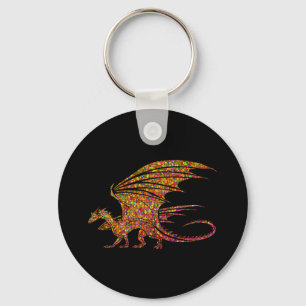 Porte-clés Dragon Mosaïque Incroyable