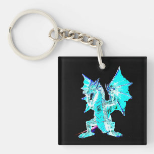 Porte-clés Dragon mythique de la Flamme aquatique océanique A