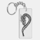 Porte-clés Dragon noir et blanc (Devant gauche)