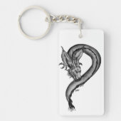 Porte-clés Dragon noir et blanc (Devant)