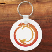 Porte-clés Dragon orange jaune Ouroboros (Recto)