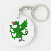 Porte-clés Dragon Rampant Vert (Dos)