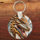 Porte-clés Dragon réaliste d'or (Recto)