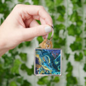 Porte-clés Dragon Rider Art Peint (main)