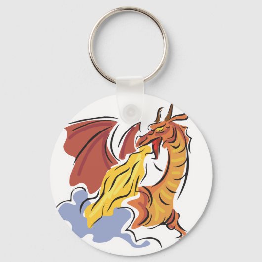 Porte-clés dragon rouge (Recto)