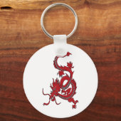 Porte-clés Dragon rouge - Année du Dragon (Recto)